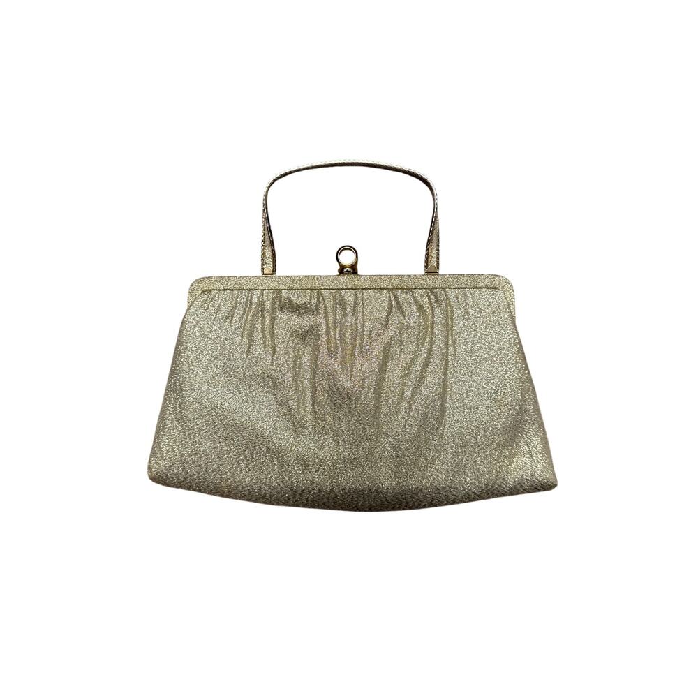 Ande Vintage Gold Shimmer Fabric Evening Bag